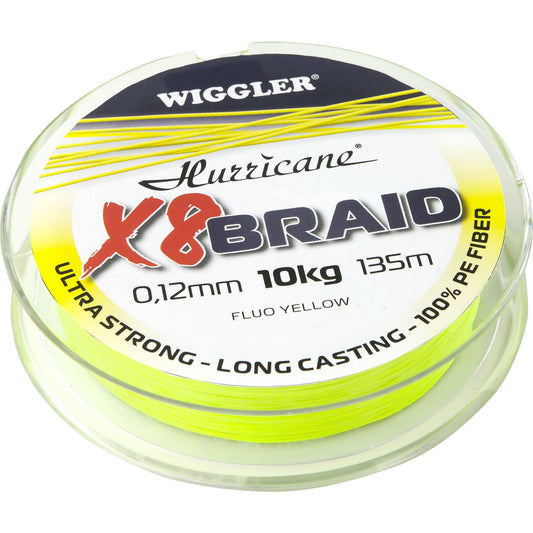 Wiggler Hurricane X8 braid gul 135m