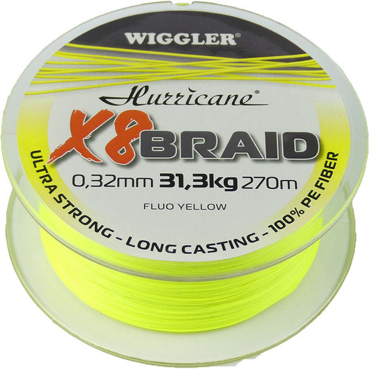 Wiggler Hurricane X8 braid gul 270m